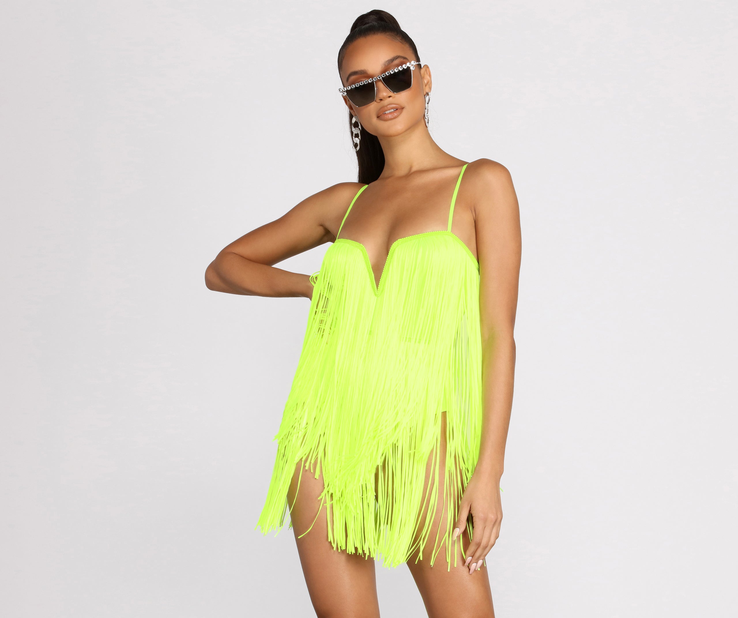 Forever Fab In Fringe Bodysuit