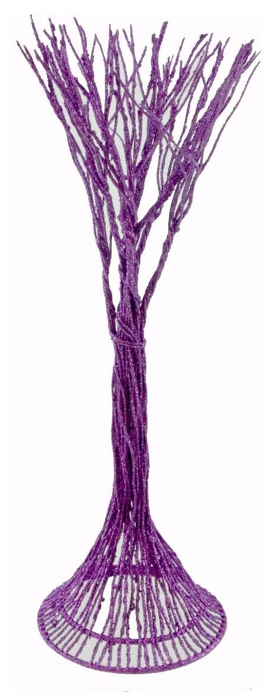 Dept 56 Accessories HAUNTED BRANCHES PURPLE Wire Halloween Glitter 4033854   Contemporary   Holiday Accents And Figurines   by Story Book Kids Inc  Houzz