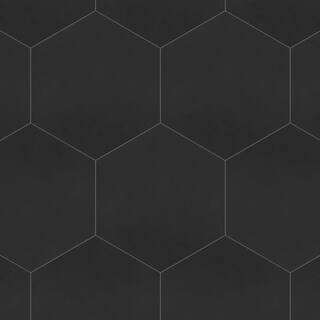 Merola Tile Apini Hex Matte Black 9 in. x 10-12 in. Porcelain Floor and Wall Tile (7.14 sq. ft.Case) FEGAPXMBK