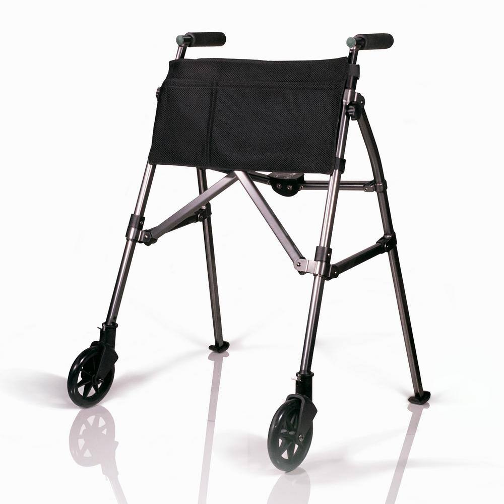 Stander EZ Fold-N-Go Two-Wheel Lightweight Folding Walker with Organizer Pouch in Cobalt Blue 4300-BW