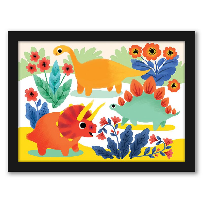 Americanflat Dinosaurs Framed Wall Art