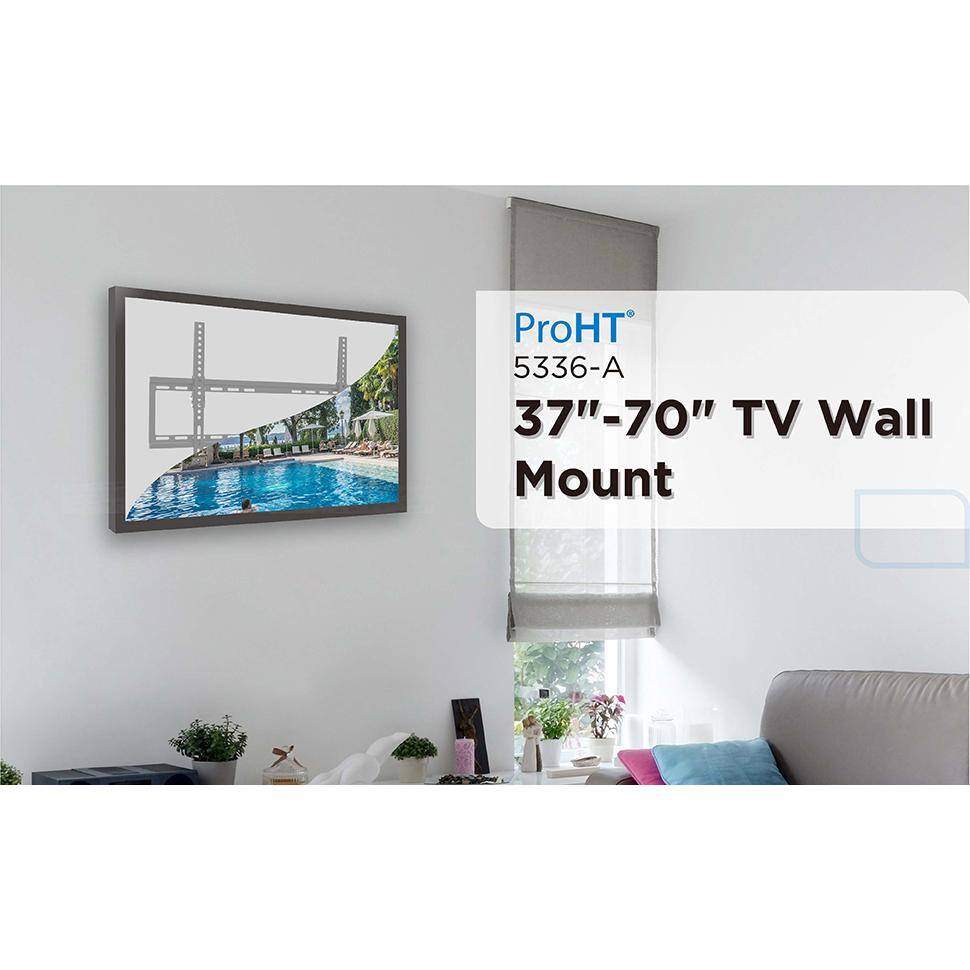 ProHT Low-Profile Tilting TV Wall Mount for 37 in. - 70 in. Flat Panel TVs with 8 Degree Tilt 77 lb. Load Capacity 05336