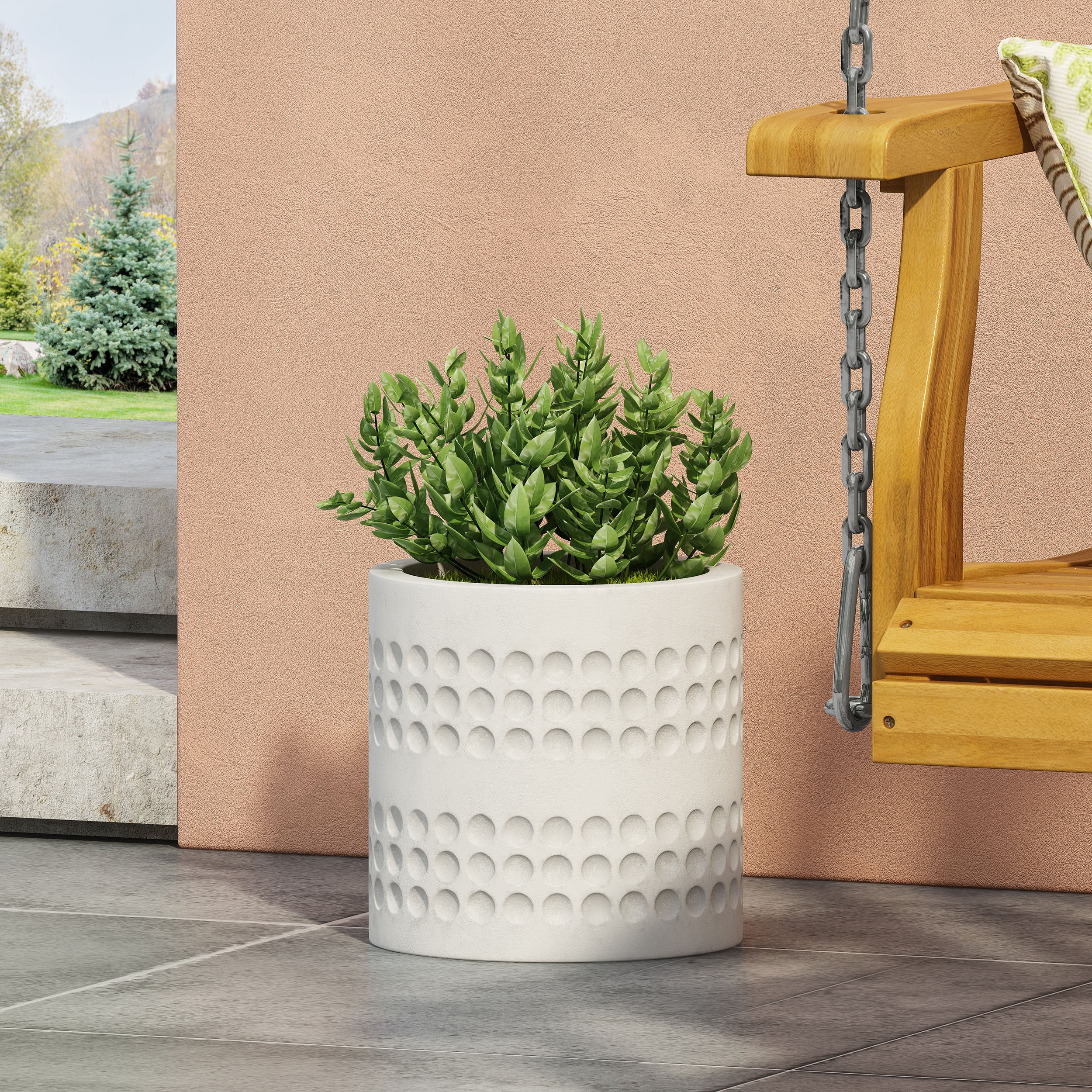 Suncook Outdoor Cast Stone Planter