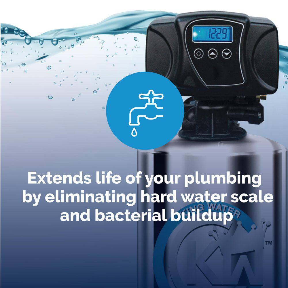 KING WATER FILTRATION Platinum Series 20 GPM 6-Stage Municipal Water Filtration and Salt-Free Conditioning System (Treats up to 4 Bathrooms) KW-PLA-MUN-1054