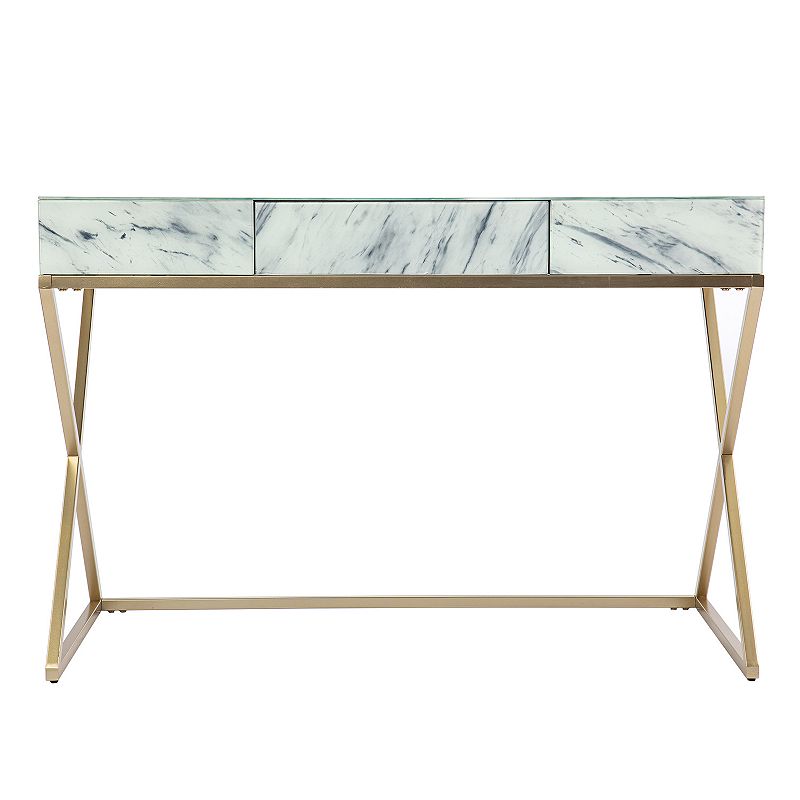 Southern Enterprises Kambleine Faux Marble Writing Desk