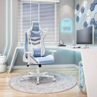 Techni Sport TS86 Blue Ergonomic Pastel Fabric Gaming Chair with Adjustable Arms RTA-TS86-BL