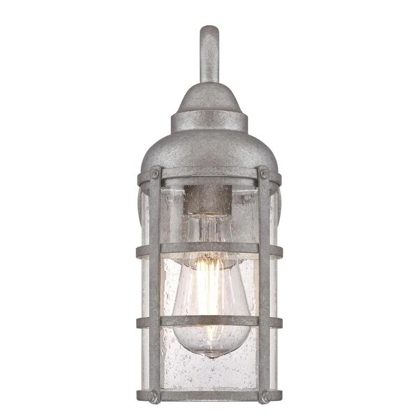 Westinghouse Rezner One-Light Outdoor Wall Fixture, Galvanized Steel Finish with Clear Seeded Glass Shopping - The Best Deals on Outdoor Wall Lanterns | 39885147