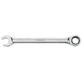 Husky 1 in. 12-Point SAE Ratcheting Combination Wrench HRW1