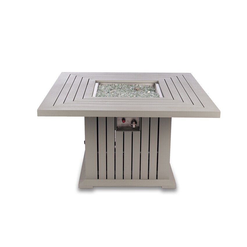 Moda Stylish Outdoor Square Fire Pit Table Rain Cover Included