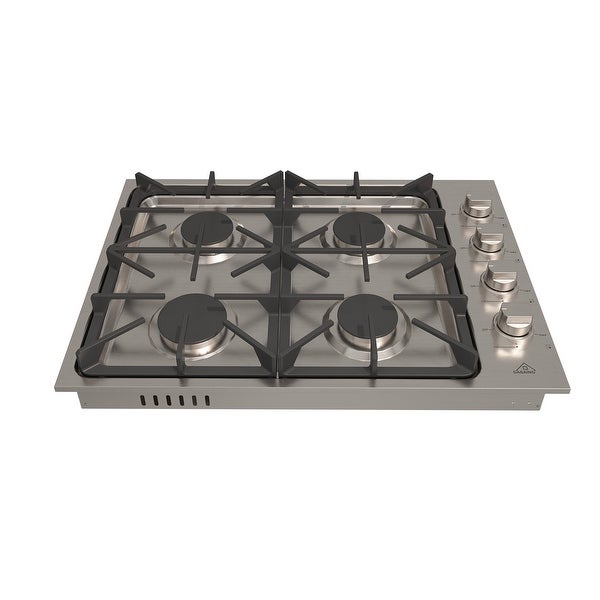 30-in 4 Burners Stainless Steel Gas Cooktop