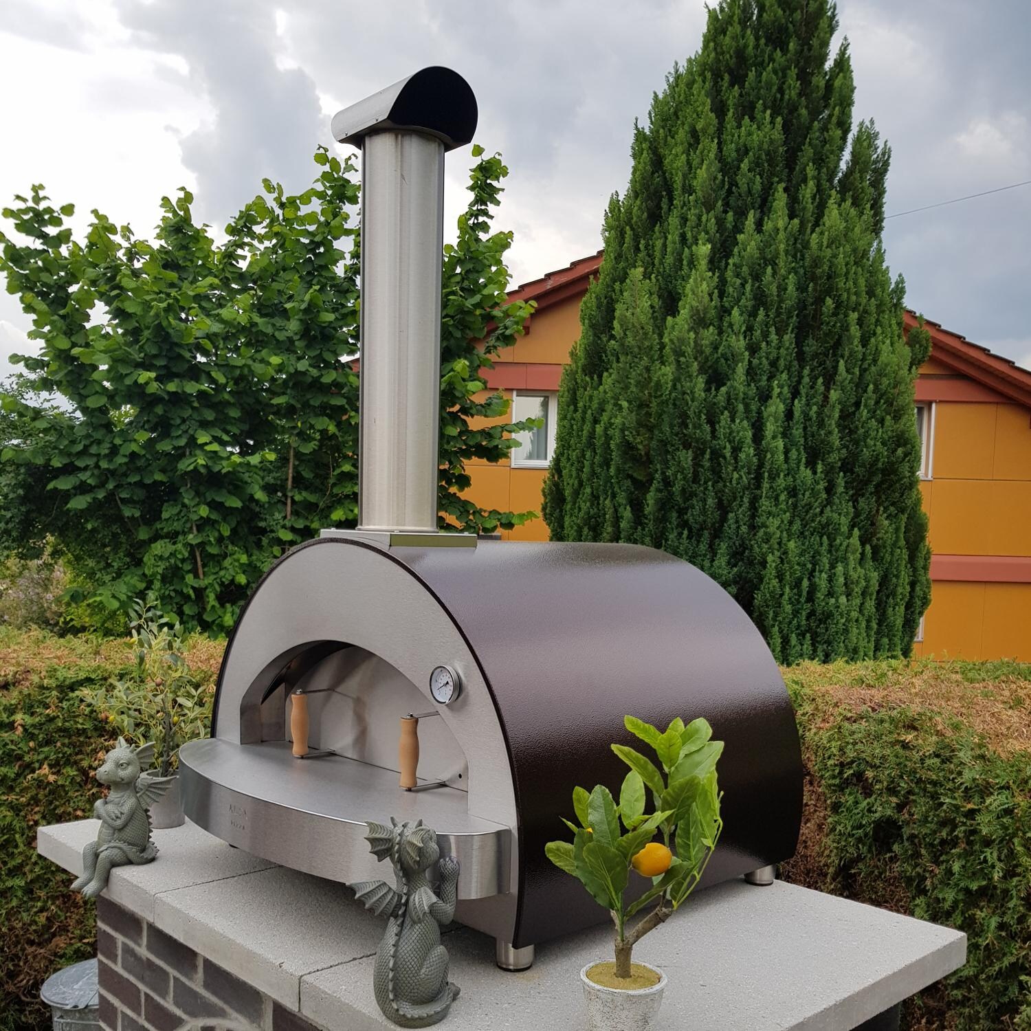 Alfa 4 Pizze 31-Inch Outdoor Countertop Wood-Fired Pizza Oven