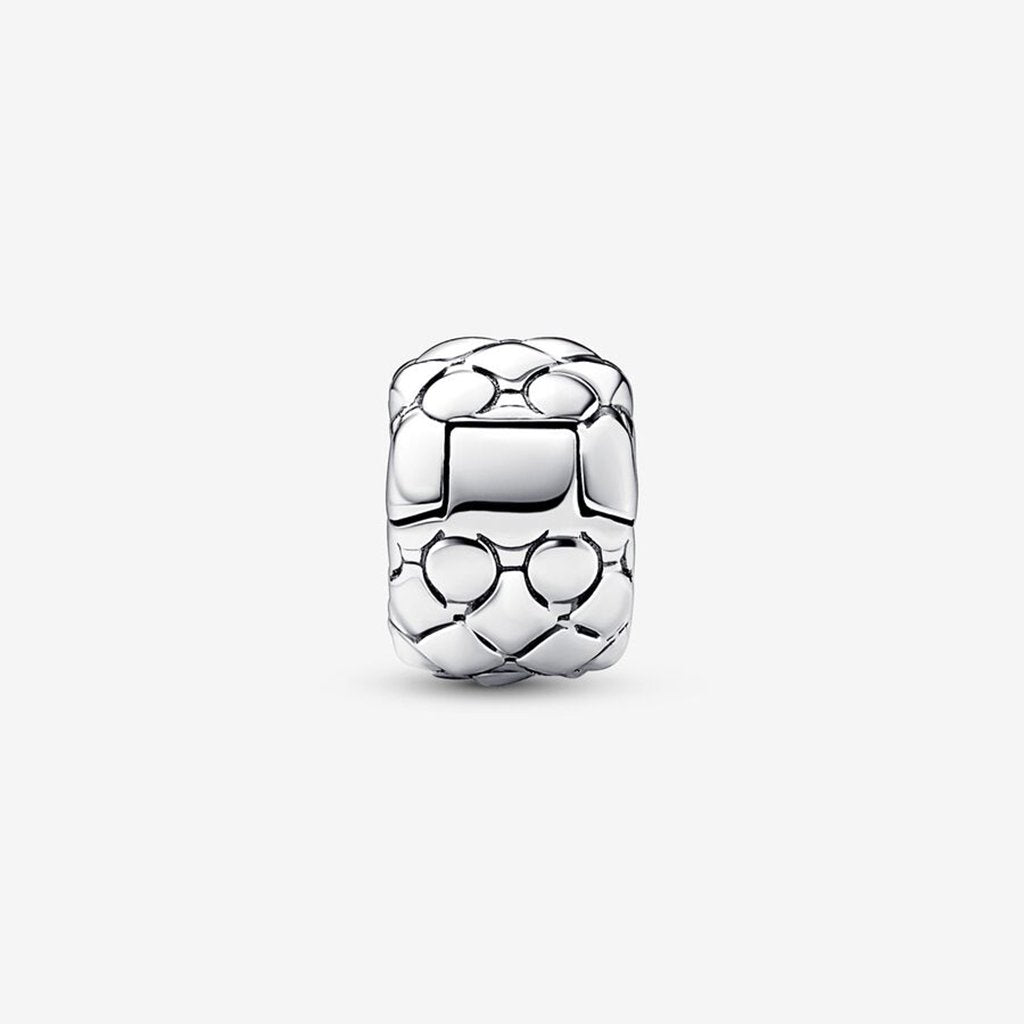 PANDORA  Studded Clip Charm in Sterling Silver