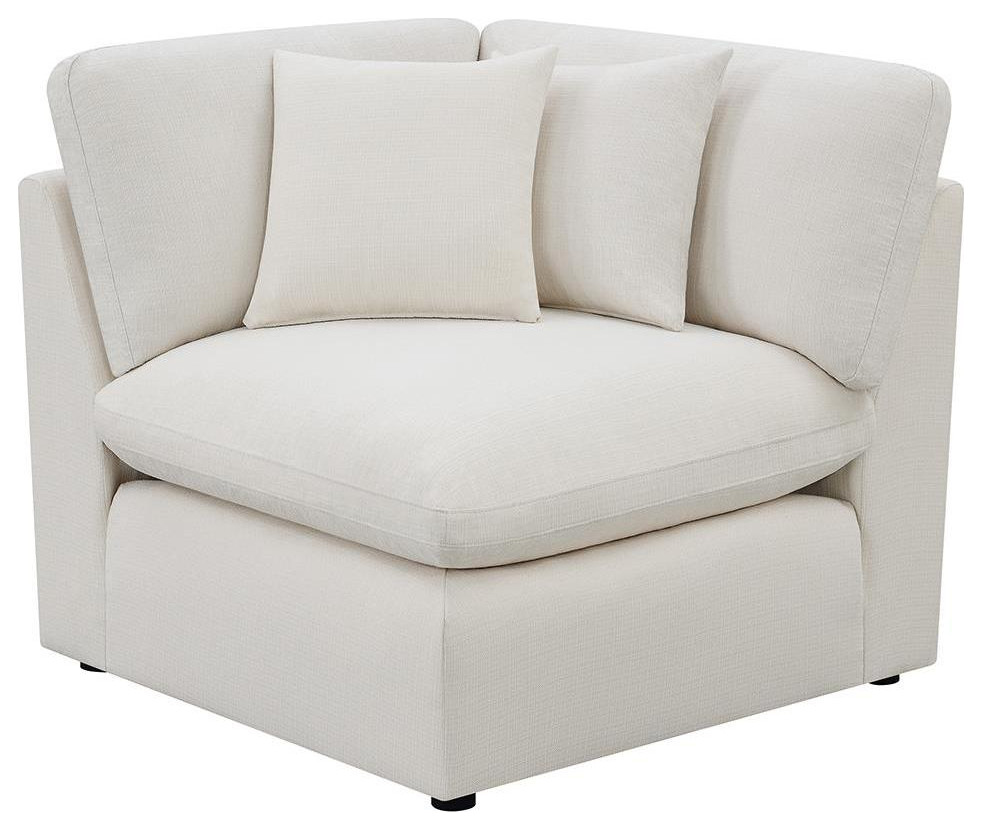 Hobson Cushion Back Corner Off White   Contemporary   Sofas   by BisonOffice  Houzz