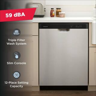 Amana 24 in. Stainless Steel Built-In Tall Tub Dishwasher 120-Volt ADB1400AMS