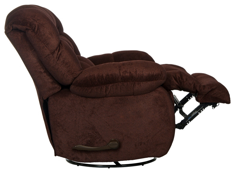 Johnson Chaise Swivel Glider Recliner in Cranberry Red Polyester Fabric   Transitional   Recliner Chairs   by Homesquare  Houzz