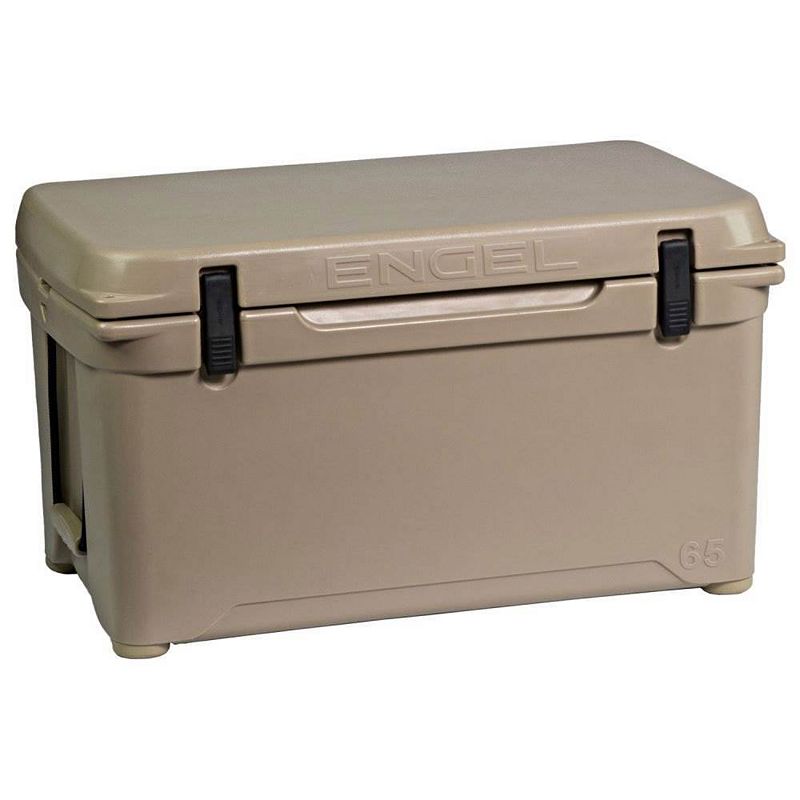 Engel 14.5 Gallon 70 Can 65 High Performance Seamless Roto Molded Cooler， Tan