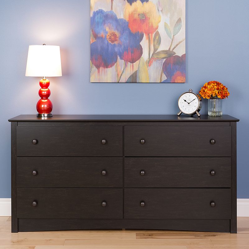 🔥(Last Day Sale 70% OFF) 💥CLEARANCE SALE💥Prepac 6-Drawer Long Dresser