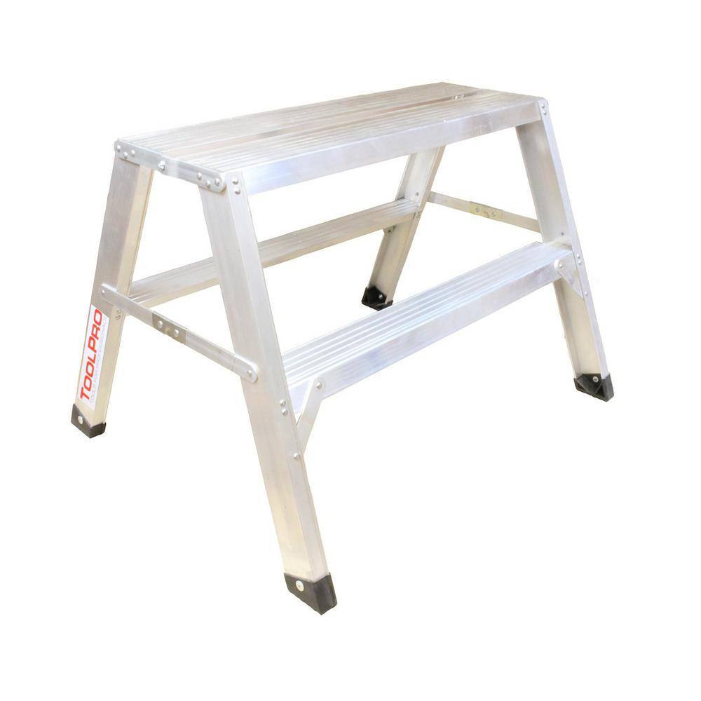 ToolPro 2 ft. Aluminum Flat-Top Sawhorse Ladder TP20322