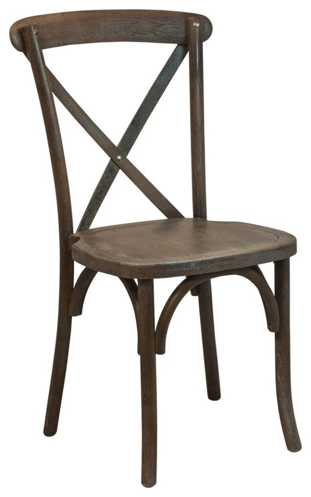 Advantage Dark Driftwood X Back Chair   Contemporary   Dining Chairs   by BisonOffice  Houzz