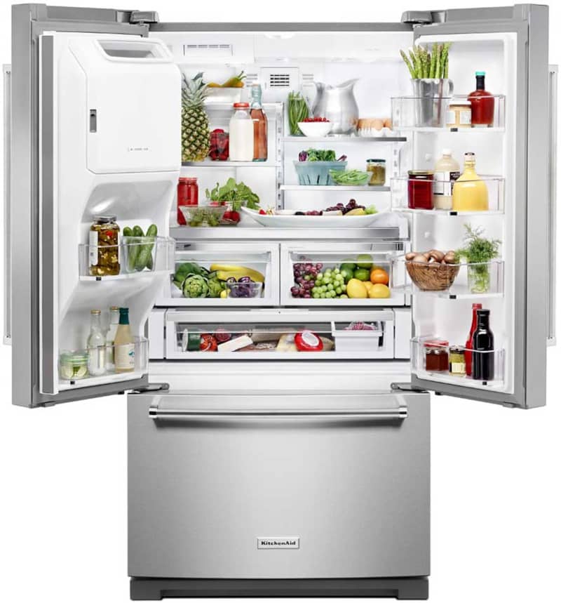 KitchenAid 36 PrintShield Stainless Steel French Door Refrigerator With Exterior Ice And Water