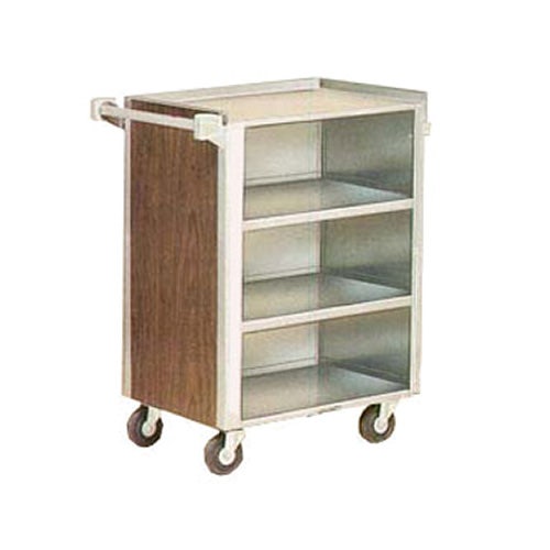 Lakeside 815 - Enclosed Stainless Steel/Laminate Bussing Cart， 28-1/4