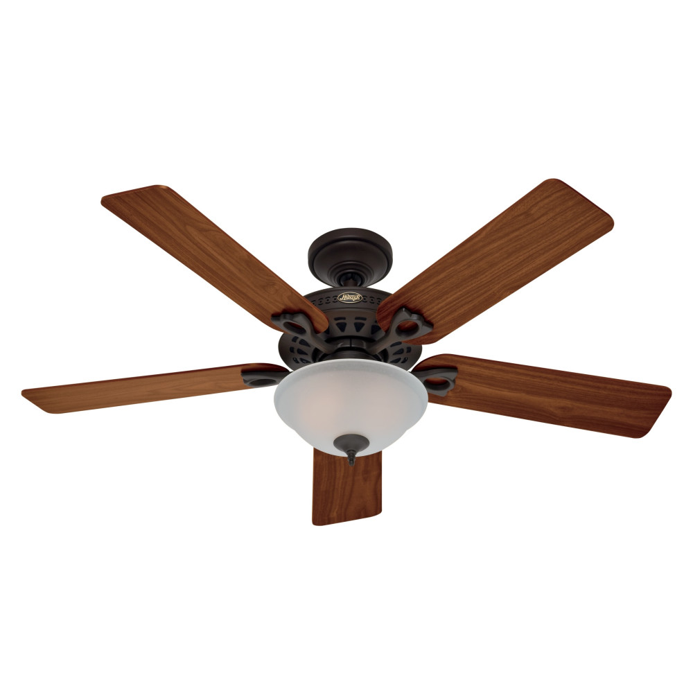 Hunter Astoria  Ceiling Fan 52 New Bronze Medium Oak/Walnut ;