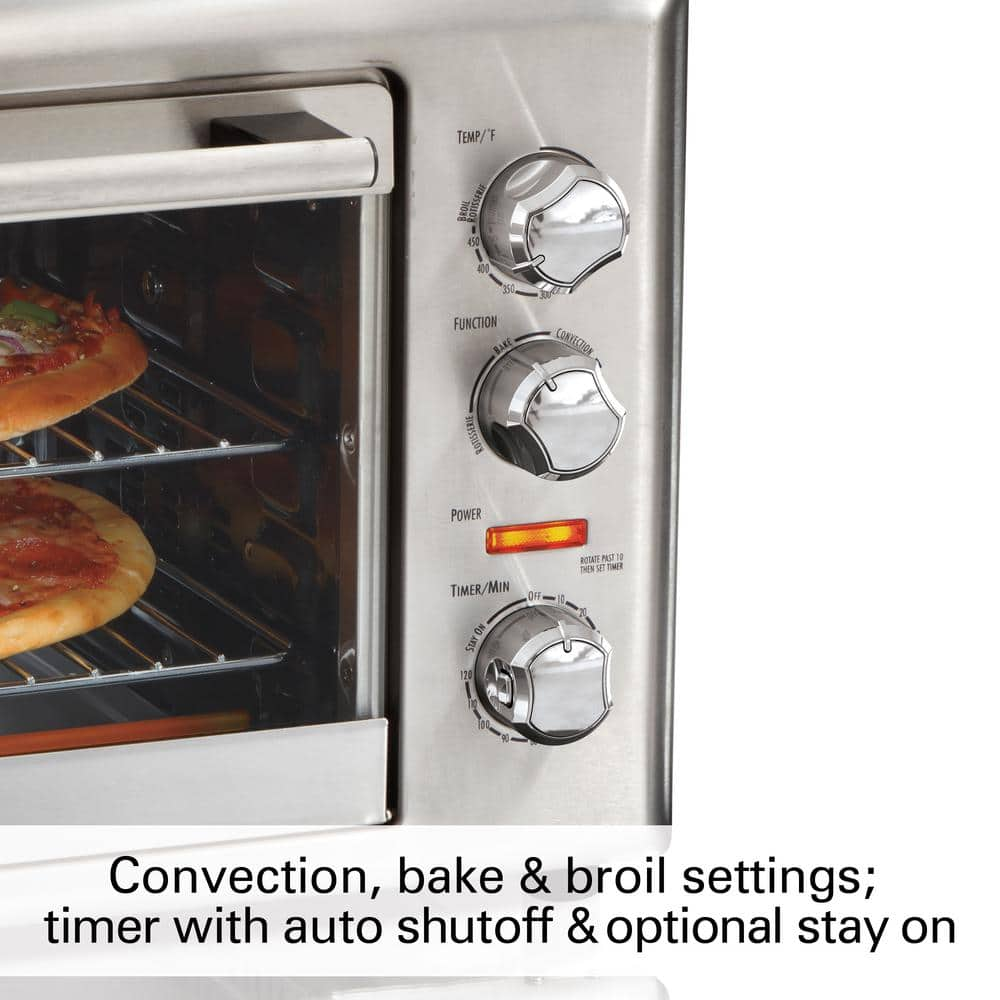 Hamilton Beach 1500 W 12-Slice Stainless Steel Toaster Oven with Rotisserie 31103DA