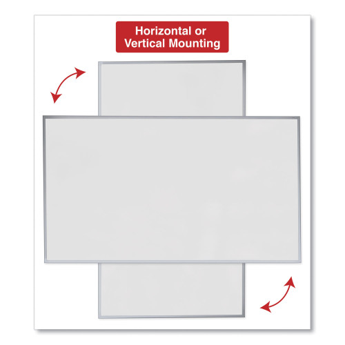 Universal Dry Erase Board， Melamine， 72 x 48， Satin-Finished Aluminum Frame (43626)