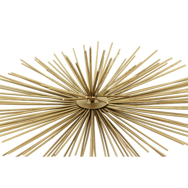 Set Of 3 Metal Starburst 3d Wall Decor Gold Olivia amp May