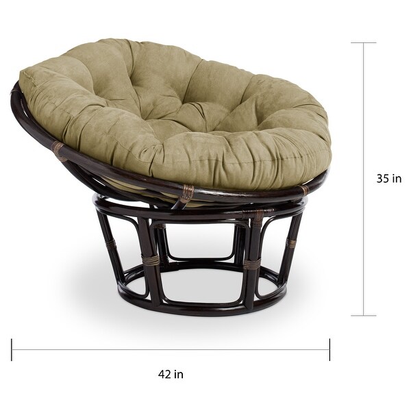 Bali 42-inch Papasan Chair with Microsuede Cushion