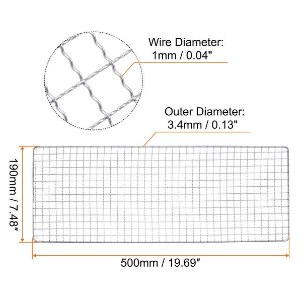 2pcs Square BBQ Grill Net 19.7