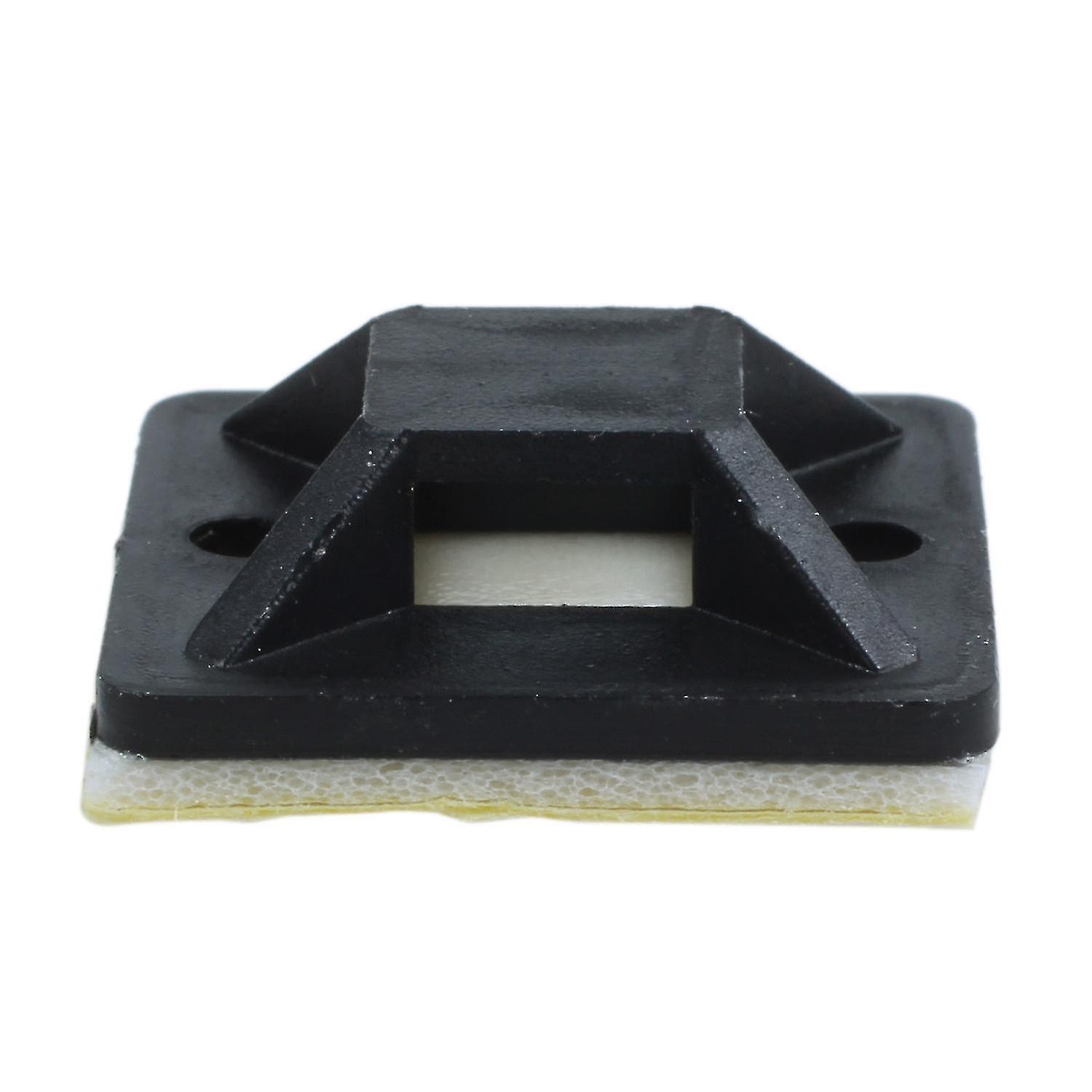 200 Pcs Self Adhesive Cable Tie Mount Base Holder， 100 Pcs 20x20x6mm and 100 Pcs 13x10x5mm