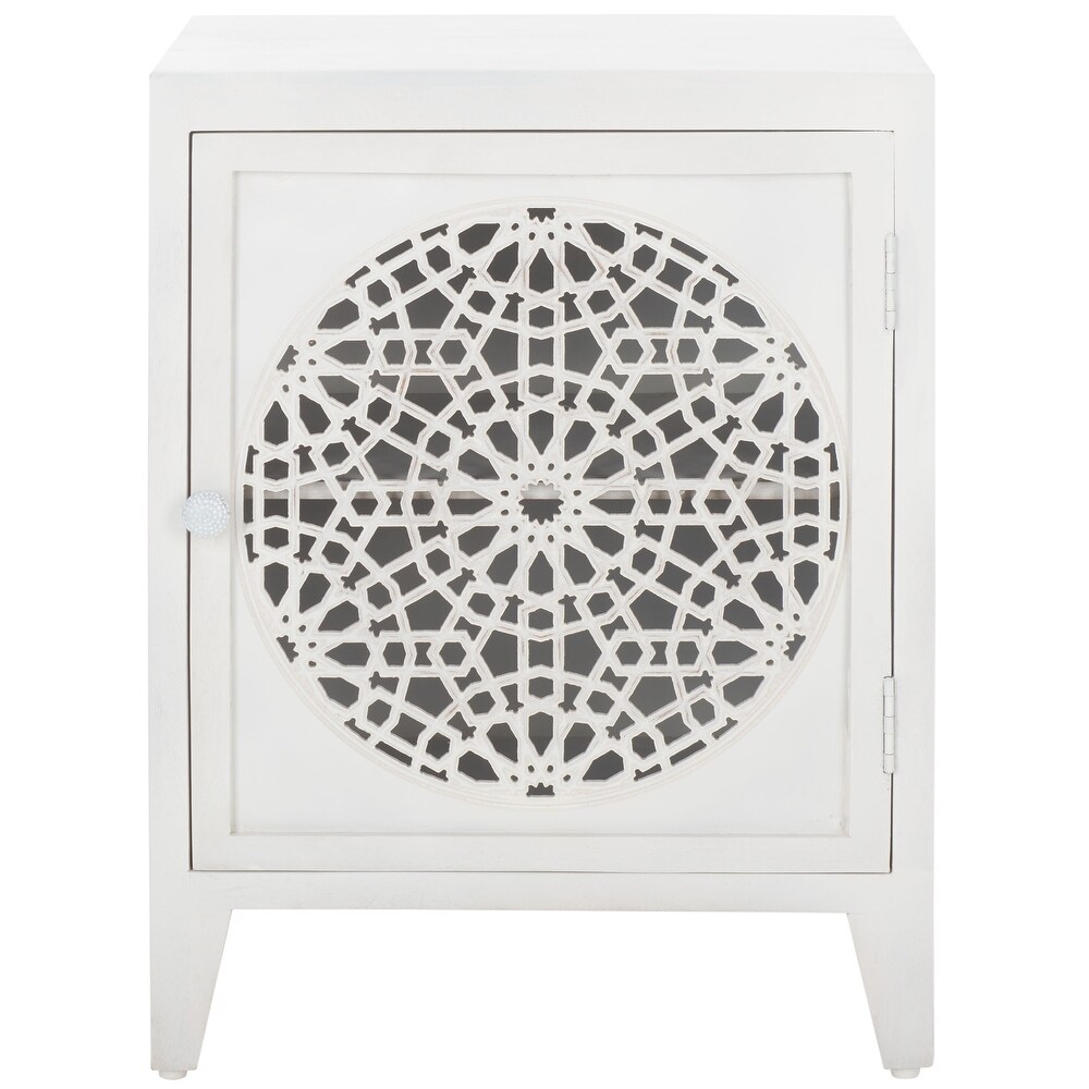 SAFAVIEH Home Collection Toroka 2 Shelf Single Door Nightstand