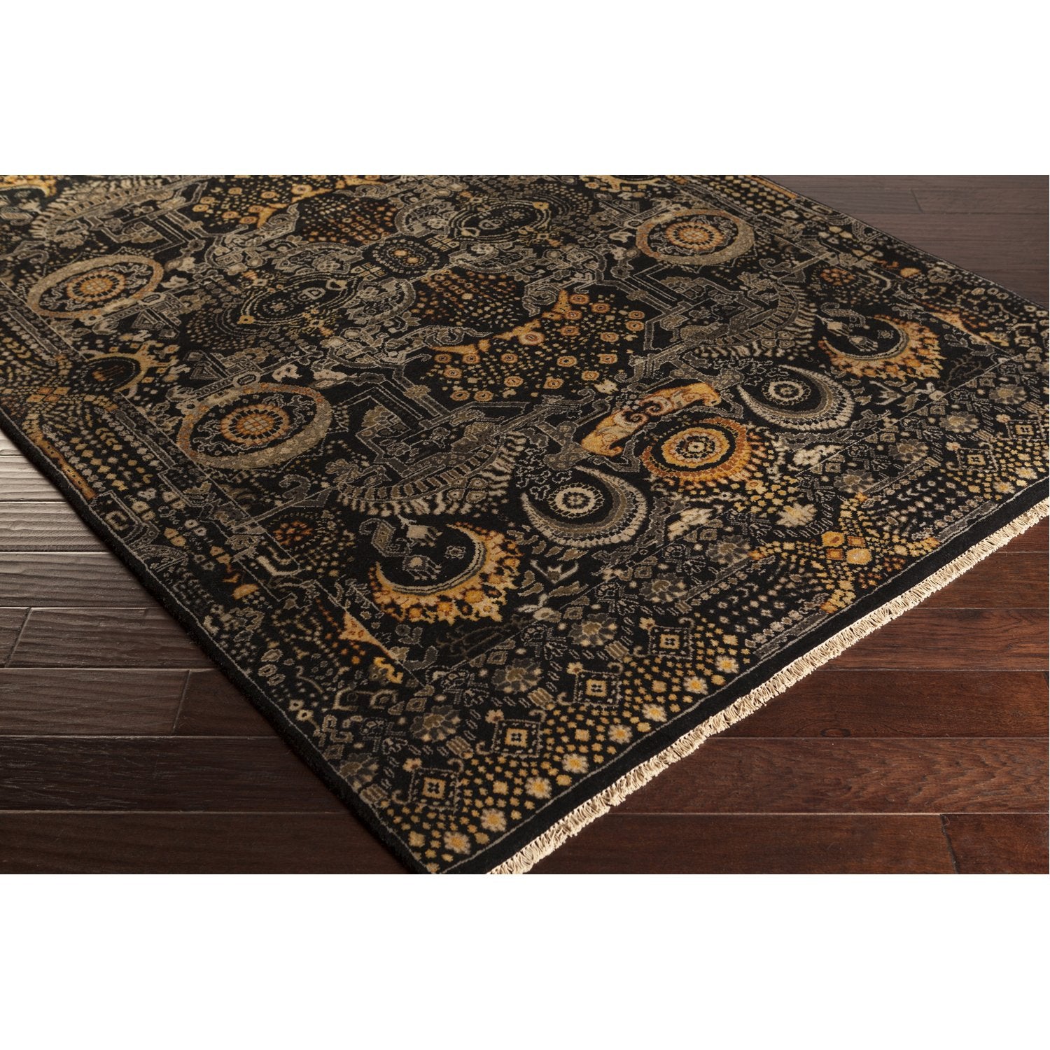 Empress Rug in Black & Gold