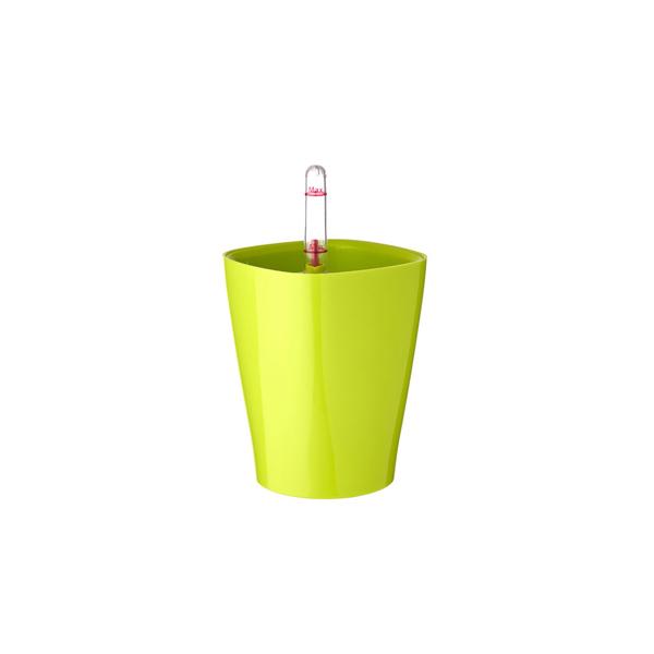 4 inch (10 cm) GW 03 Self Watering Round Plastic Planter (Green) (Set of 3)