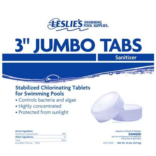 Leslie’s – 3 in. Jumbo Chlorine Pool Tabs – 20 lbs. Bucket