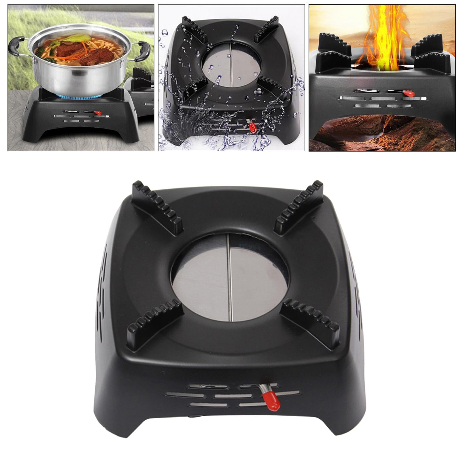 Portable Alcohol s Wood Burning for Outdoor Cooking Lightweight Black