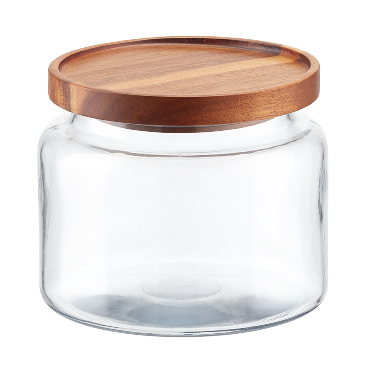 Anchor Hocking Montana Glass Canisters with Acacia Lids