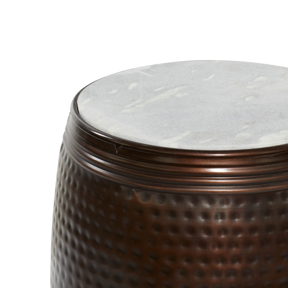 Industrial Brown Metal Accent Table 54217   Traditional   Side Tables And End Tables   by GwG Outlet  Houzz