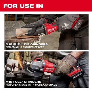 MW M18 FUEL 18V Lithium-Ion Brushless Cordless 14 in. Braking Die Grinder Slide Switch w6.0 ah Battery 2939-20-48-11-1865