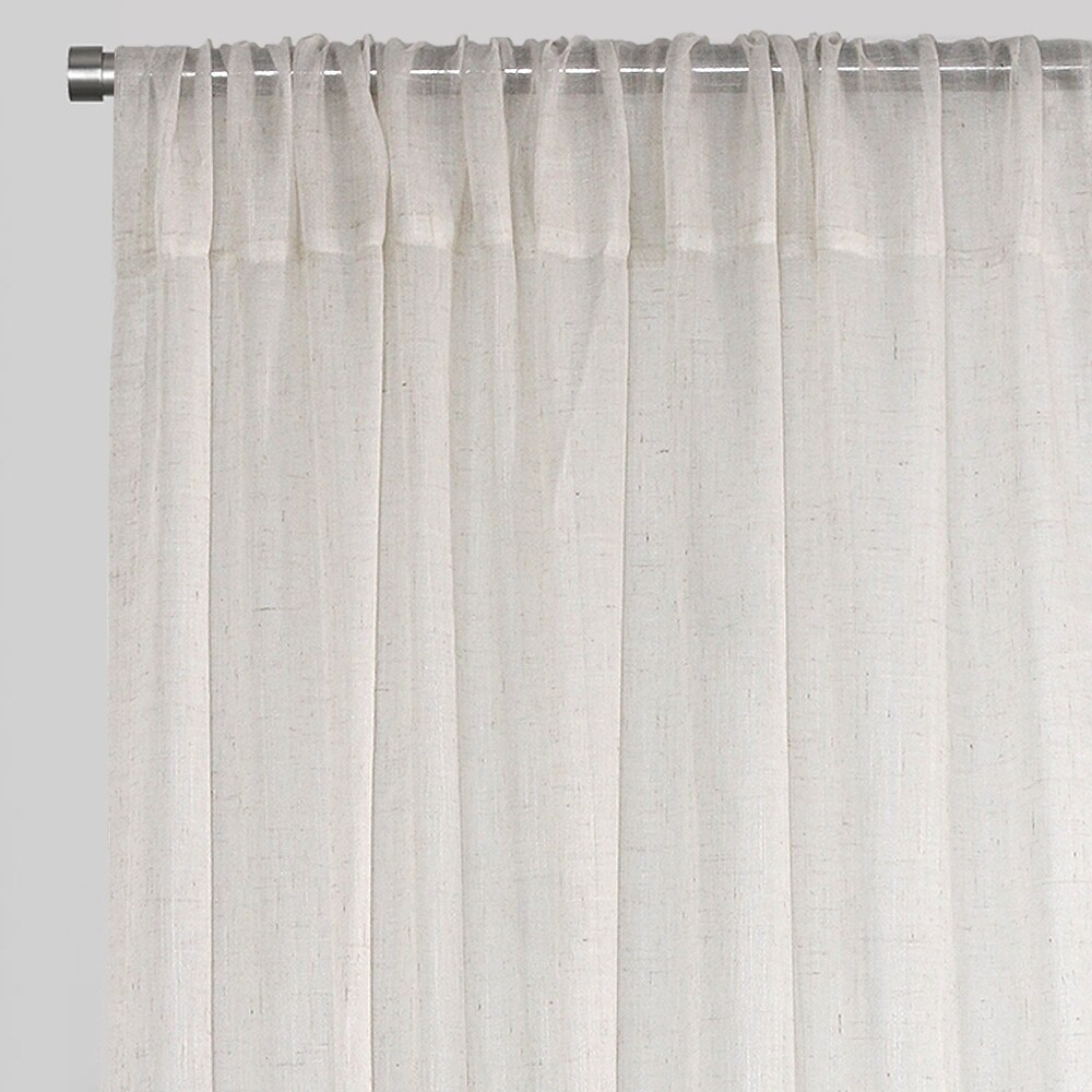 Rodeo Home Curtis Solid Linen Look Curtains (Set of 2)   54\