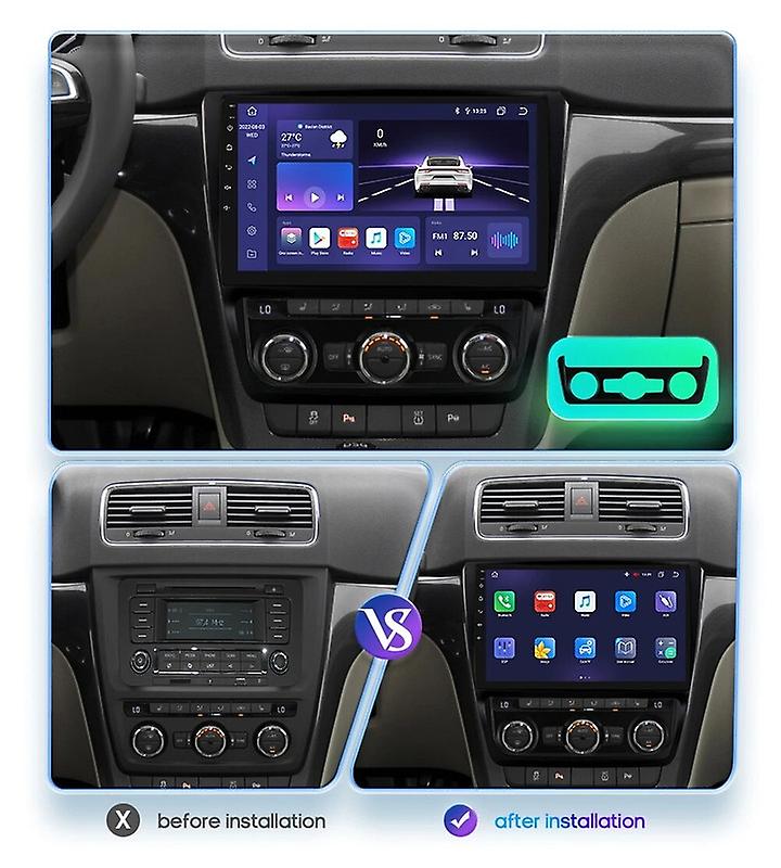 Carplay Car Radio For Skoda Yeti 5L 2009 - 2014 Multimedia video Player Android Auto 4G GPS 2 din