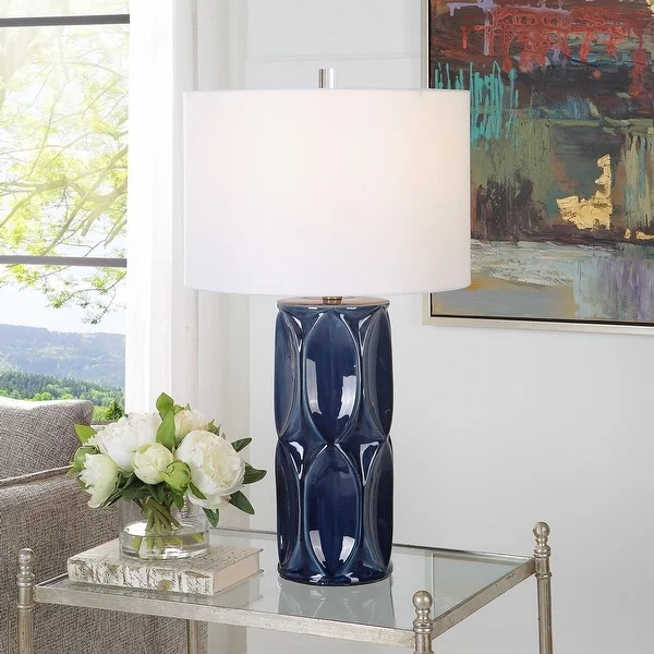 Uttermost Sinclair Blue Table Lamp - 15 W x 26.5 H x 15 D (inches)