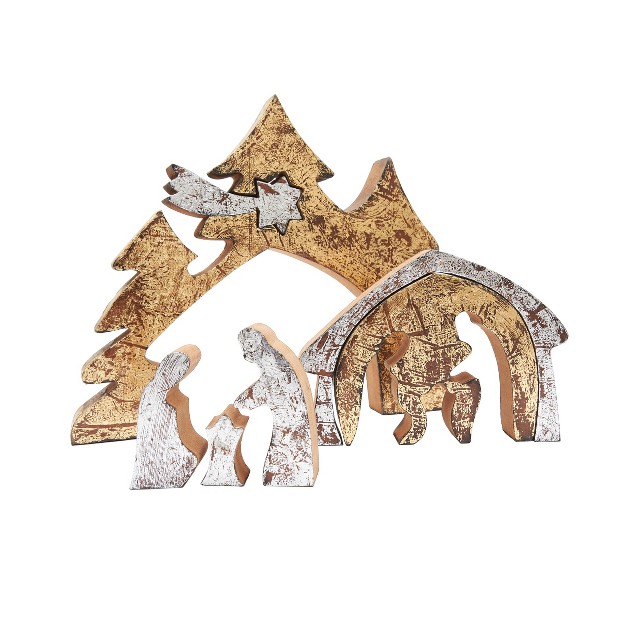 Gallerie Ii Mdf Foil Puzzle Nativity Figurine