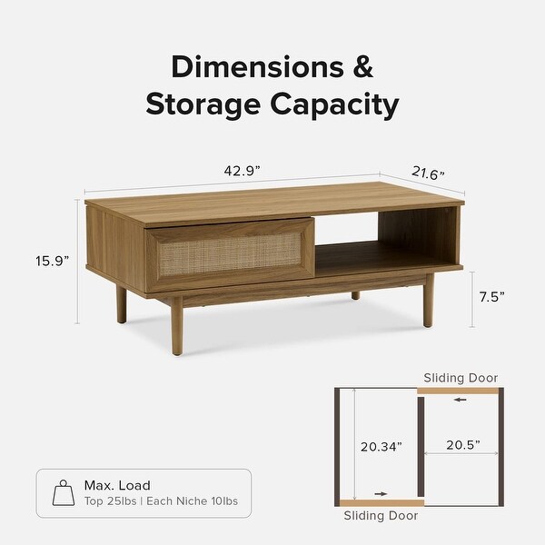 Mopio Haylee Modern Farmhouse Boho Coffee Table