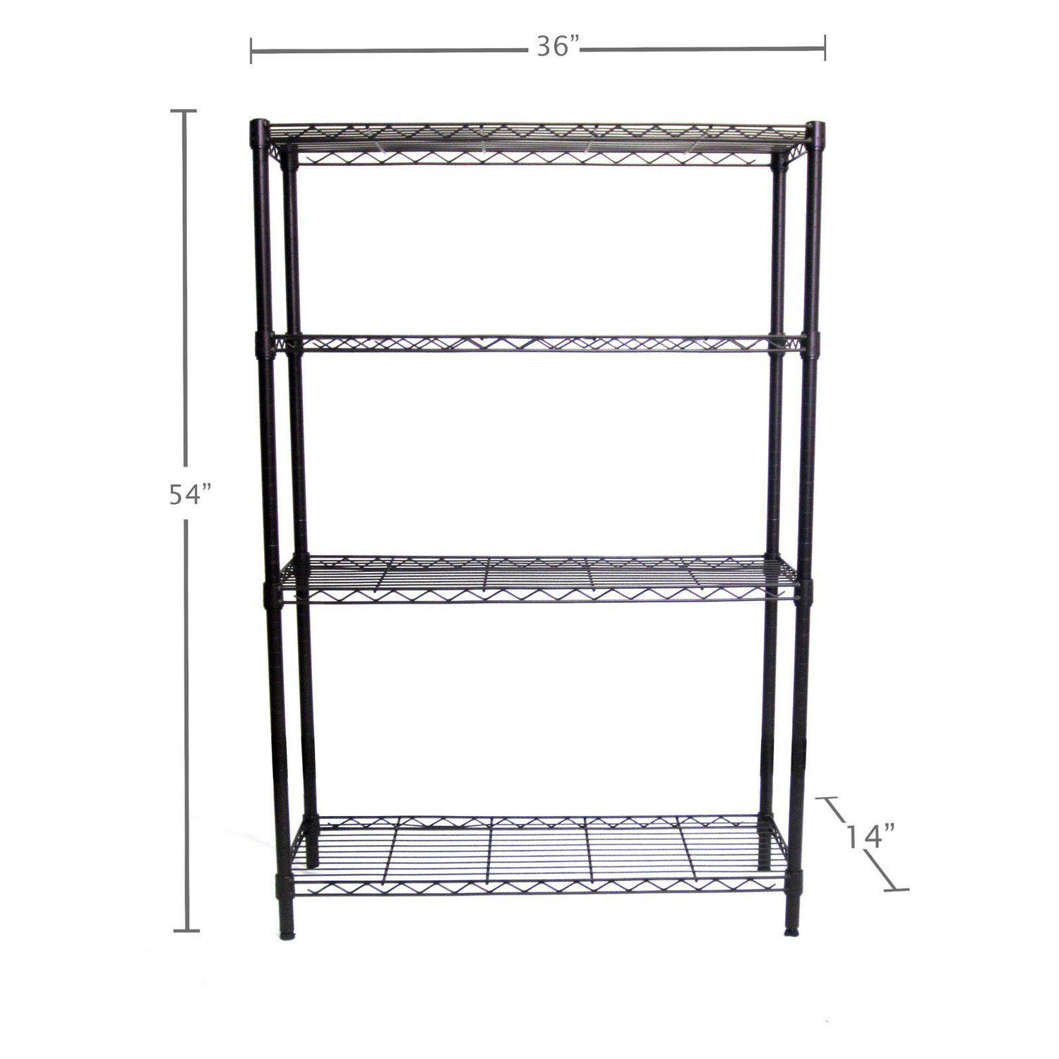 Generic Trinity 4-Tier Wire Shelving Rack， Bronze