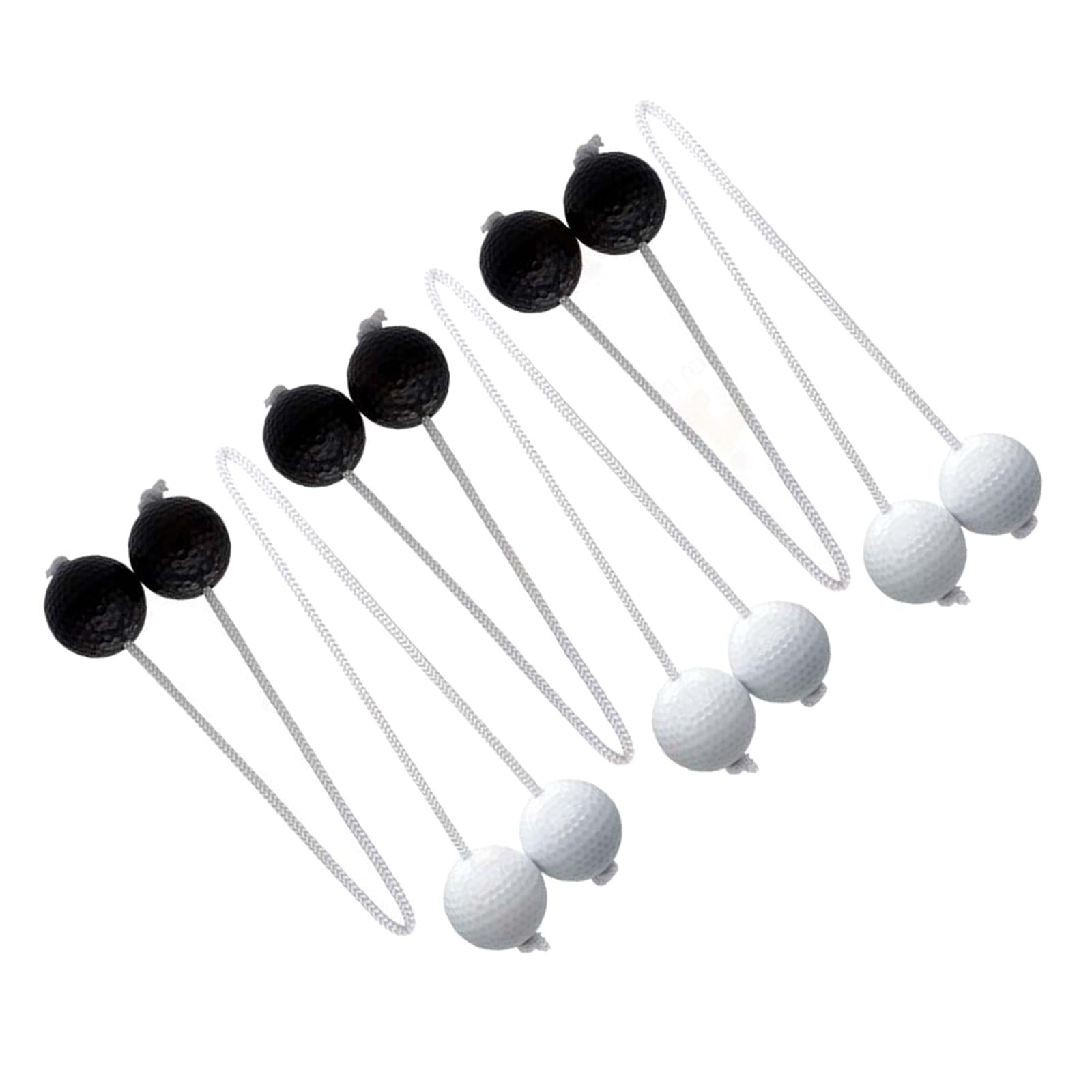 Ladder Balls， Real Golf Throwing Ball Ladder Throwing Game Outdoor Lawn Yard Beach Game for Children， Adults， Families Black and White