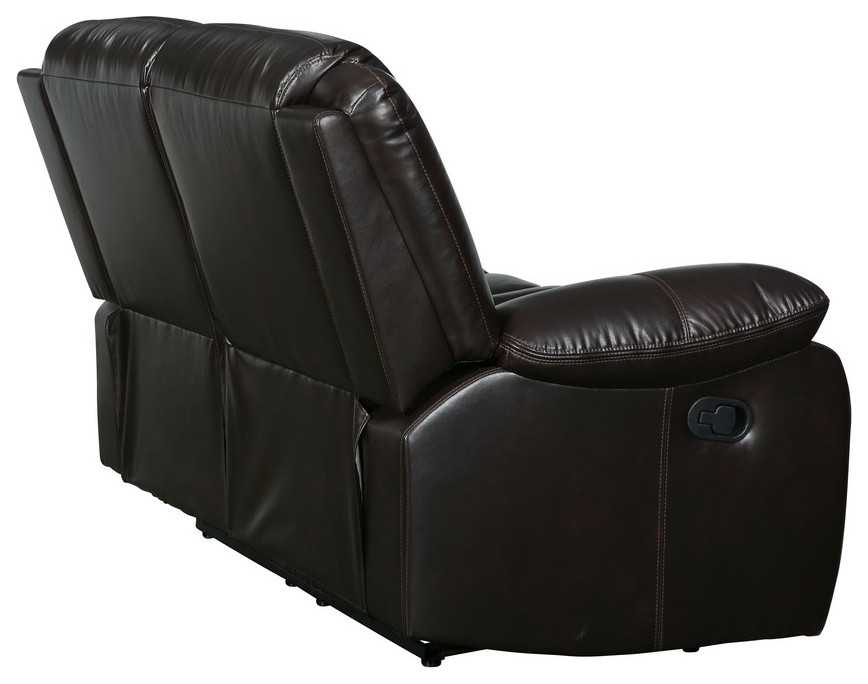 Arlington Leather Air Reclining Loveseat   Contemporary   Loveseats   by Luxuriant Furniture  Houzz