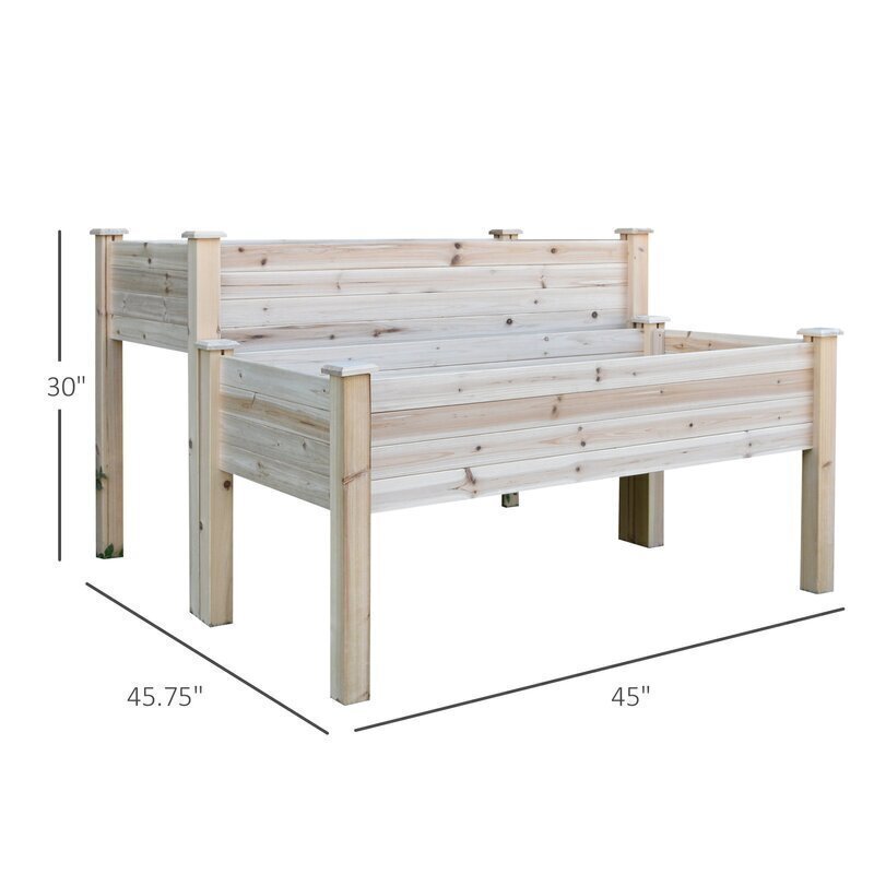 Wood Raised Garden Bed