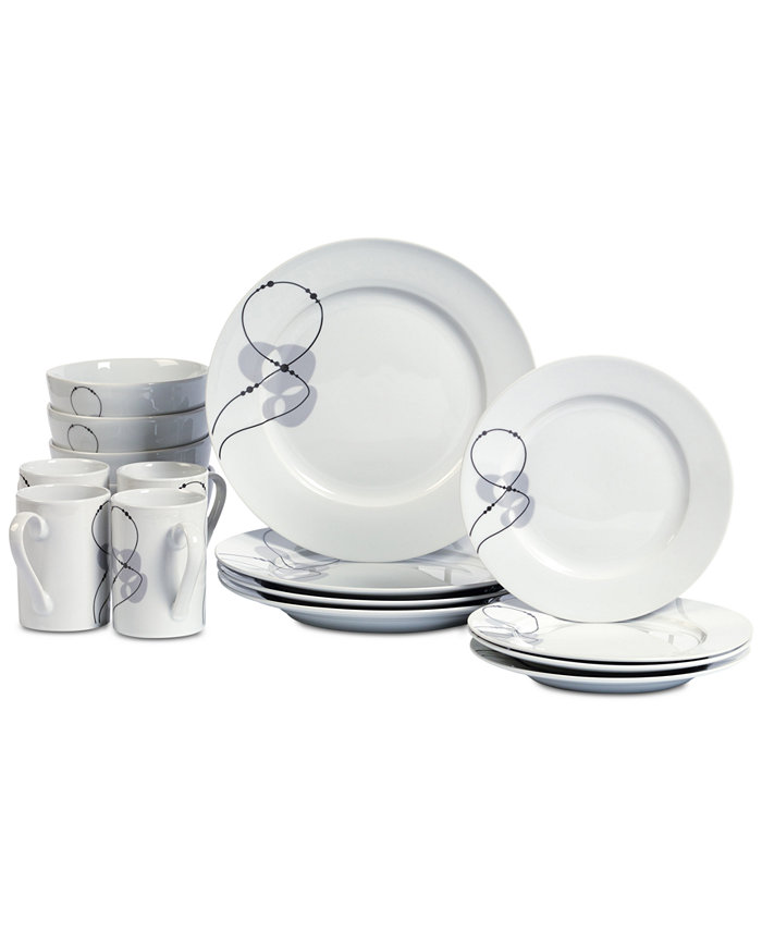 Tabletops Unlimited Jacqueline 16-Pc. Dinnerware Set Service for 4